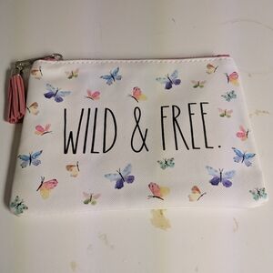 Wild & Free White Butterfly Pouch